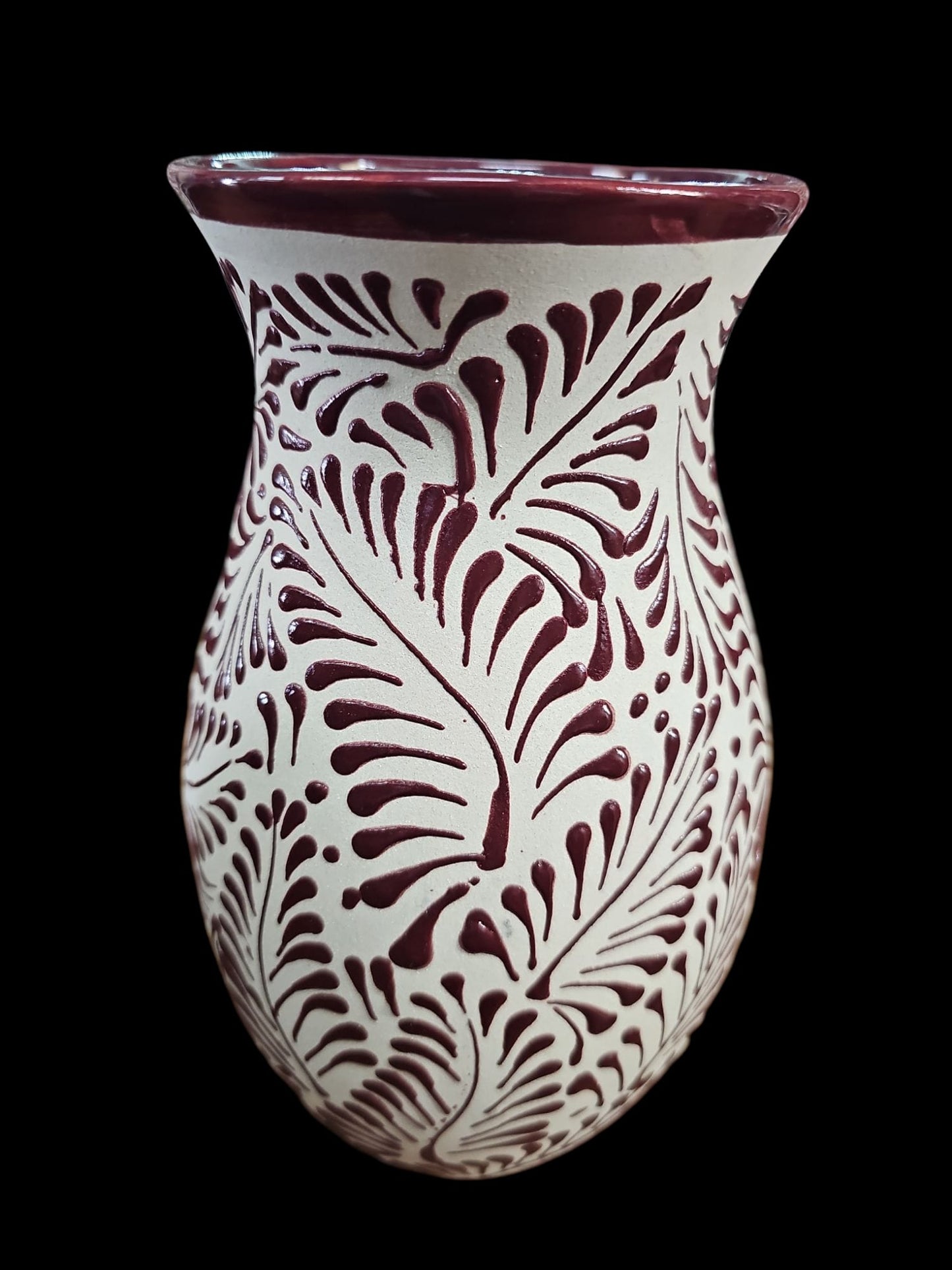 Talavera Vase Burgundy
